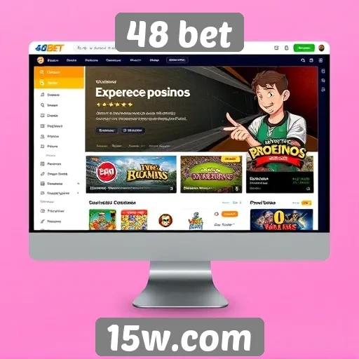 Interface e usabilidade do site 48 bet
